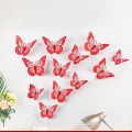 12pcs 3D Gold Butterfly Wall Stickers. 