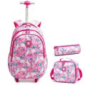 Kids Trolley Bag On Wheels School Wheeled Backpack For Boys Children School Rolling Backpack Girls Travel Luggage Trolley Bags. 