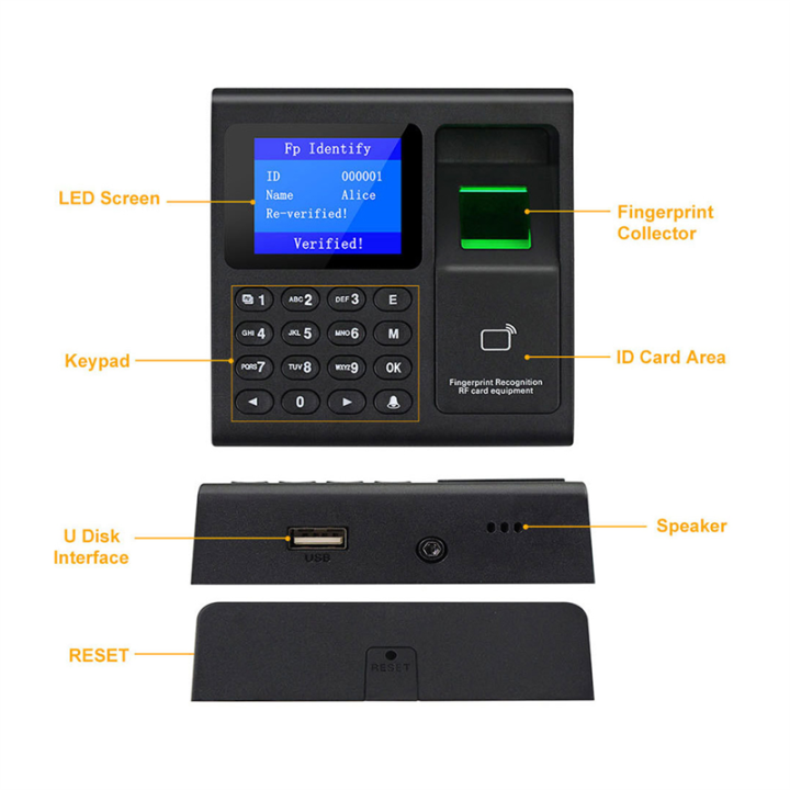 1000%20Capacity%20Access%20Control%20Electric%20Time%20Clock%20Recorder%20RFID%20Keypad%20USB%20Data%20Manage%20-%20Image%203