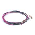 1Set Rainbow Colorful Color String for Acoustic Guitar & 6 Pieces Silver Acoustic Guitar Machine Heads Knobs. 