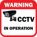 CCTV In Operation Sticker pack(5 pcs). 