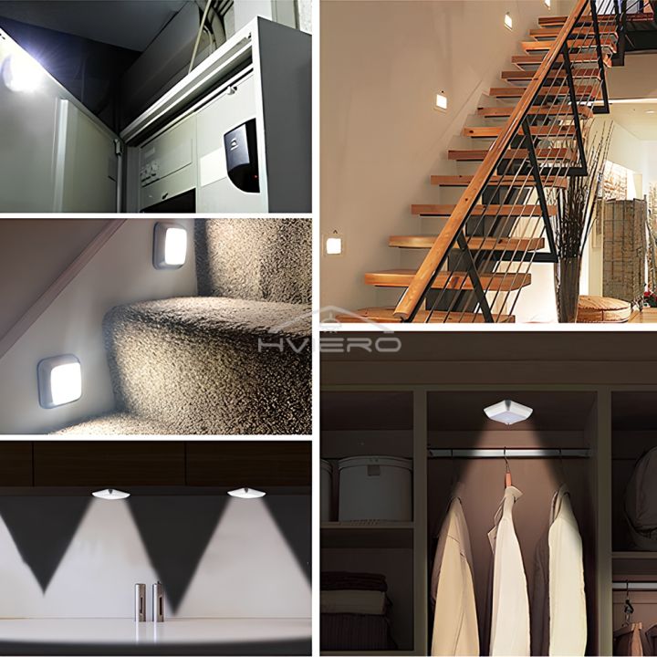 LED Night Light Smart Motion Sensor Battery USB Charging Operated ...