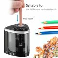 Electric Auto Pencil Sharpener Safe Student Helical Steel Blade Sharpener For Artists Kids Adults Colored Pencils. 