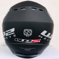 U.P. 2  Active Black Silver Matt Motor Bike Helmet SLS Certified. 