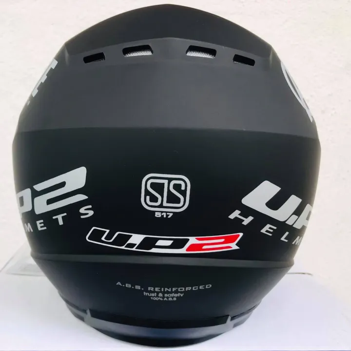 U.P.%202%20%20Active%20Black%20Silver%20Matt%20Motor%20Bike%20Helmet%20SLS%20Certified%20-%20Image%203