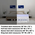 Bed Skirts,Wrap Around Bed Skirts with Adjustable Belts for Twin Beds 15 Inches Drop, Elastic Dust Ruffles, Easy Fit Wrinkle & Fade Resistant Silky Luxurious Fabric. 