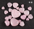 Natural Pink Rose Quartz Crystal Carved Heart Shaped Healing Love Gemstone Delie Decoration for Diy Pendant Necklace 3 Sizes. 