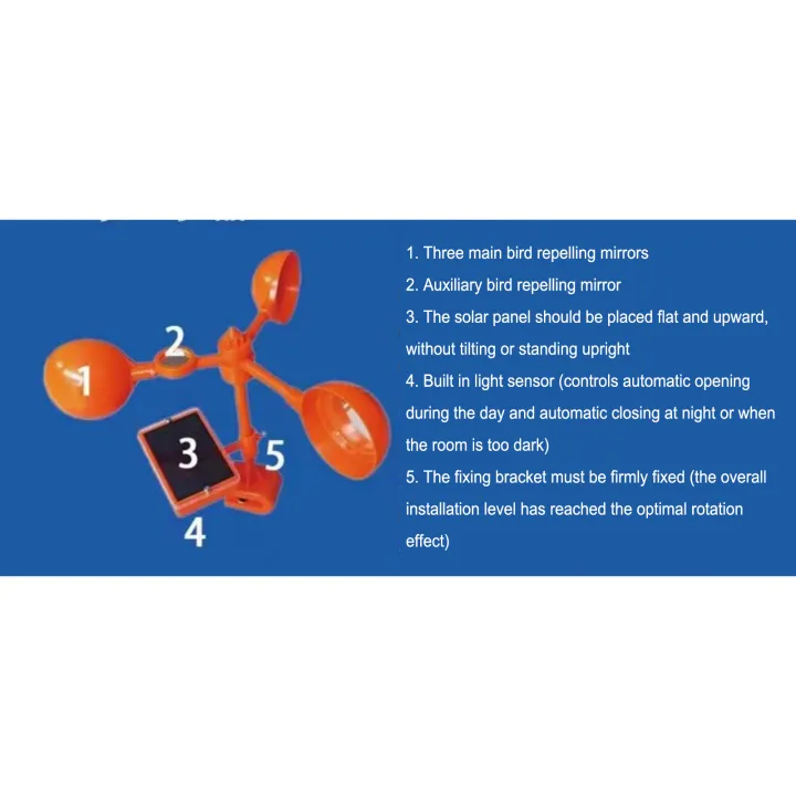 Solar%20Sound%20Light%20Bird%20Repeller,%20White%20Solar%20Bird%20Deterrent%20360%C2%B0%20Rotating%20for%20Farm%20-%20Image%203
