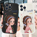 AMORVOR for OPPO A53 2020 A33 2020 Back Cover Beautiful Girl PU Leather Case Soft Silicone Edge Mobile Cover. 