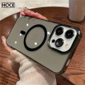 HOCE Clear HD Glass Magnetic Phone Cases For iPhone 13 14 15 Pro Max 14 15 Plus MagSafe Case PC Hard Transparent Back Cover. 