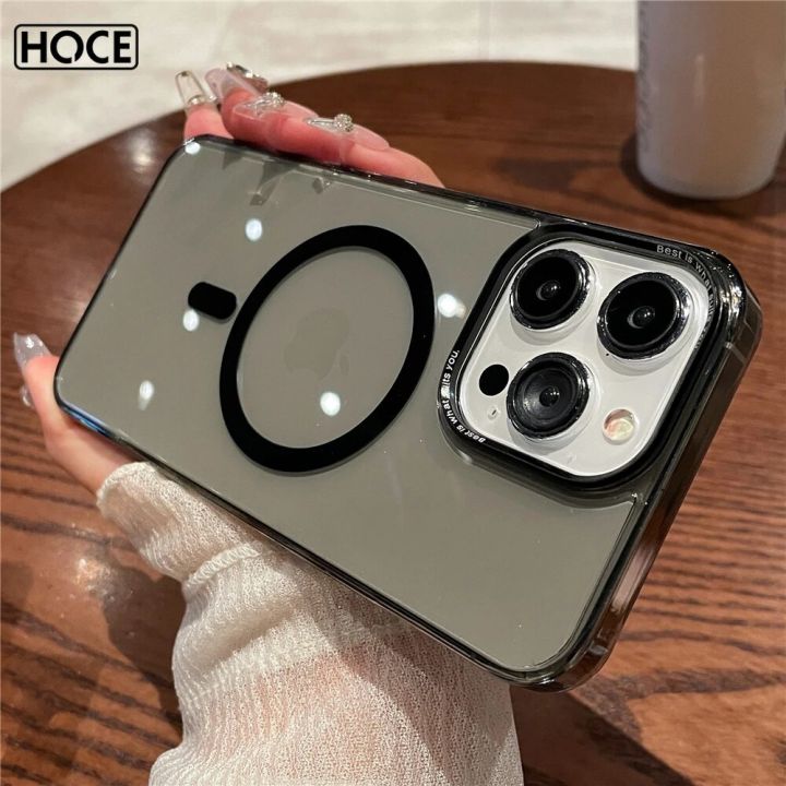 HOCE%20Clear%20HD%20Glass%20Magnetic%20Phone%20Cases%20For%20iPhone%2013%2014%2015%20Pro%20Max%2014%2015%20Plus%20MagSafe%20Case%20PC%20Hard%20Transparent%20Back%20Cover%20-%20Image%202