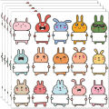 【HOT】 75Pcs Cute Animal Name Stickers Cute Rabbit Name Tags Stickers For Classroom Water Bottle Lunch Box Laptop School Supplies. 