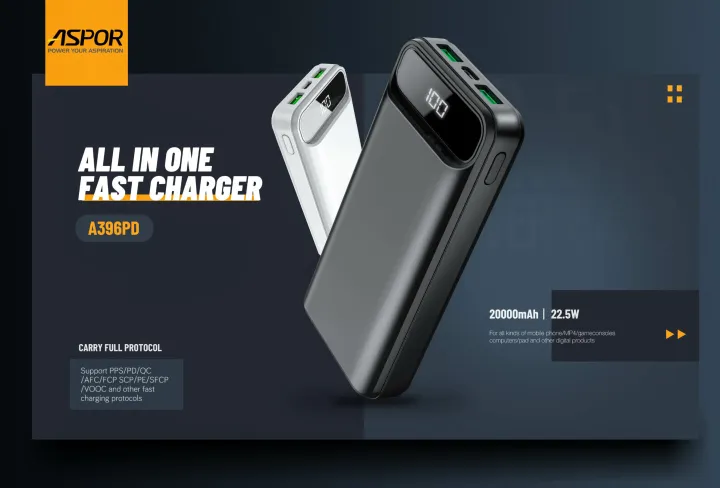 Aspor%20A396%2020000mAh%20Power%20Bank%20With%20PD%20Charging,%20Capacity%2020000%20mAh%20/%2022.5W,%20LCD%20digital%20display,%20IQ%20output%20-%20Image%206