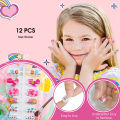 HelloKimi Children's Makeup Set Girl Real Makeup Palette Washable Cosmetics Kit Little Girls Make Up Toy Non Toxic Cosmetics Play Set Beauty Toy 12 Colors Eyeshadow Palette for Children Gifts. 
