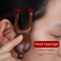 Sandalwood ear rubbing nose scraping massager Eye protection relieves acupoint pulling tendon stick 檀木搓耳朵刮鼻子按摩器护眼缓解点穴拨筋棒. 