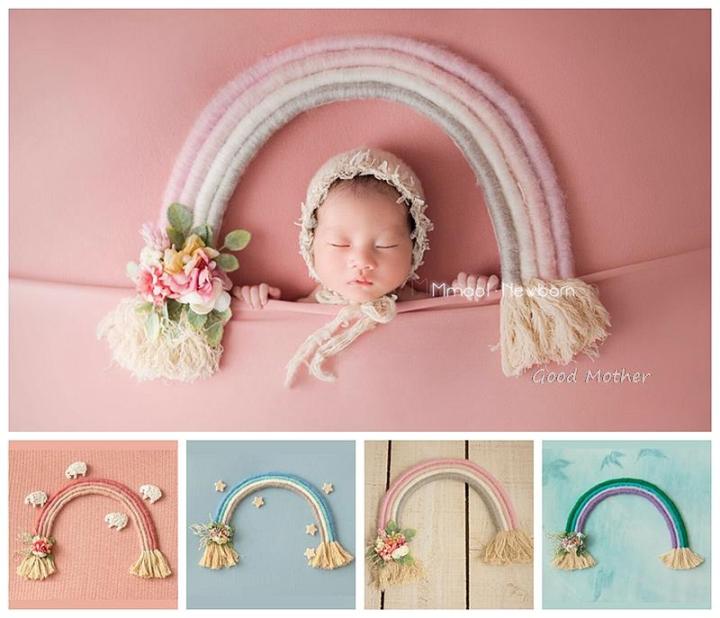 Newborn Photography Props for Baby Creative Props Handmade Cute Rainbow Prop Shoots Accessories Props