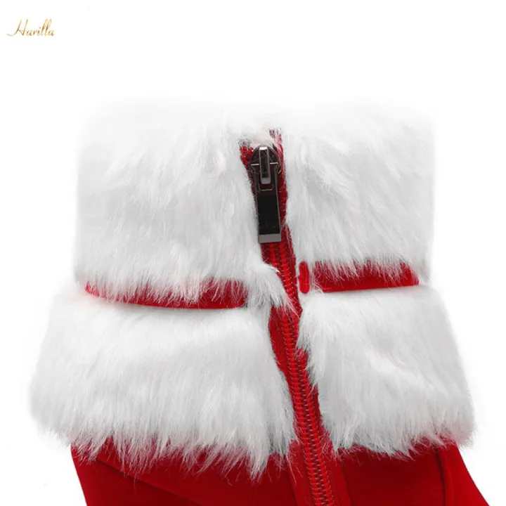 Women's%20Boots%20High%20s%20Christmas%20Faux%20Chunky%20Boots%20,%20+White,%2038%2038%20-%20Image%209