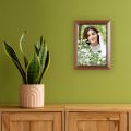 Custom A4 Photo Frame Wall Decoration with Gold Strip, Elegant Design for Home Display. 