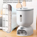 Rice Storage Box Rice Storage Container Press Type ABS and PP for Cabinet. 