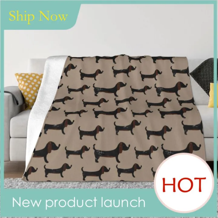 Badger Sausage Dog Lovers Blanket Fleece Spring Warm Flannel Dachshund Throw Blankets for Sofa Outdoor Bedroom Bedspread