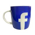 Facebook App Logo Printed Premium Ceramic Mugs. 