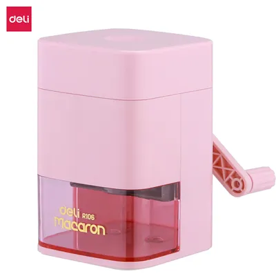 Table Sharpener Automatic 【The Quiet Page】Deli Macaron Color Pencil Sharpener Auto Feed In Table ...