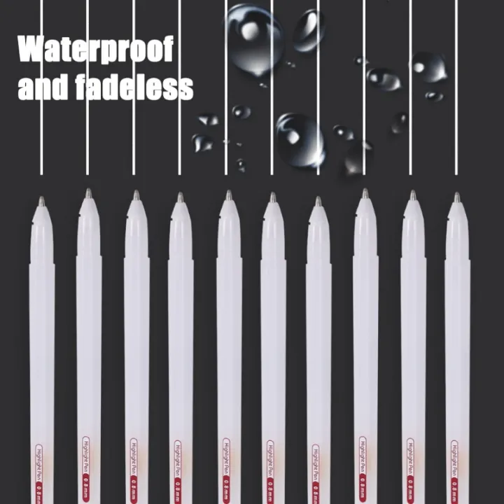 1PC%200.8mm%20Creative%20White%20Ink%20Gel%20Pen%20Highlight%20Marker%20Pens%20Fine%20Tip%20for%20Student%20Stationery%20Drawing%20Art%20Writing%20School%20Supplies%20-%20Image%207