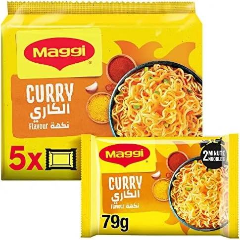 Maggi 2 Minutes Curry Noodles 79g (Pack of 5)(FROM DUBAI)NUSS