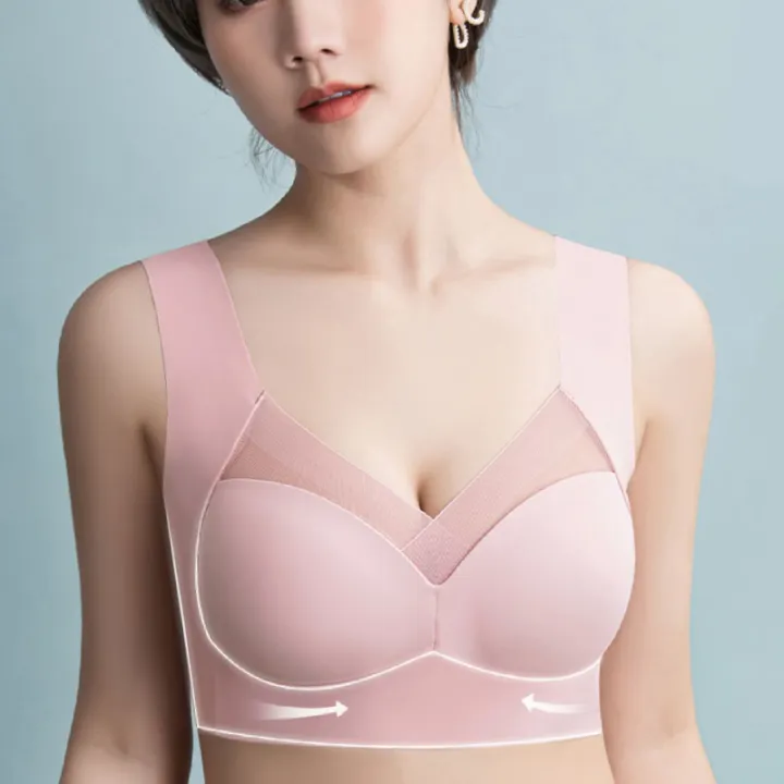 Beautiful%20back%20bra%20seamless%20bra%20gathered%20bra%20push%20up%20girl%20underwear%20-%20Image%204
