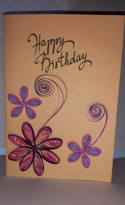 Birthday Card, All Purpose Handmade  3D Paper craft Quilling Multi color Greeting Cards for Birthday, Anniversary, Valentine's