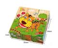 6-in-1 Wooden Block Puzzle for Kids, 9 Piece Colorful Wooden Block Toy for Kids Picture Puzzle, Available in Different Theme by ZinZen. 