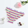 SMY 5 PCS/Set Soft Threaded Rainbow Printed Women Underwear Breathable Colorful Women Briefs. 