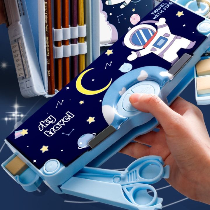 1%20Pc%20Mechanical%20Deformation%20Combination%20Lock%20Stationery%20Box%20Cute%20Pencil%20Case%20School%20Student%20Pencil%20Box%20Cartoon%20Plastic%20Pen%20Case%20-%20Image%202