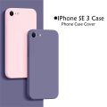 Original For IPhone SE 3 Silicone Full Cover Case Solid Color Phone Case Cover. 
