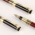 Retro Metal Fountain Pen Replaceable Ink Elegant Gift for Writing Stationery Office School Supplies. 