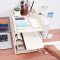 New Three-Layer File Rack Vertical Plastic A4 File Tray Stackable File Storage Rack for Home Office School. 