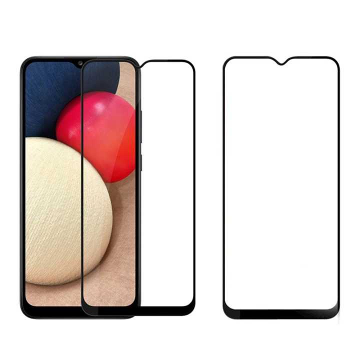 Shopila High Quality M02 Screen Protector Full Glue 21D Tempered Glass Full Cover Protection Screen Guard for Samsung Galaxy M02 Glass