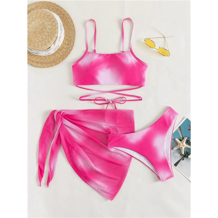 Women%203%20Piece%20Swimsuits%20Bathing%20Suits%20Tie%20Dye%20Self%20Tie%20High%20Waisted%20Bikini%20with%20Coverup%20Beach%20Skirt%20Sarong%20-%20Image%207