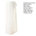 Summer Women Bikini Cover Up Side Split Lace-up Cover Up Skirt Beach Dress Maxi Skirt Bikini Wrap Beachwear Wrap Sheer Short. 