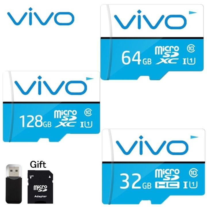 ♥ S COD♥ Free Send adapter + card reader Vivo X Class10 UHS-I SDHC / SDXC Micro SD Card High Speed TF Card 512GB 128GB 64GB 32GB Memory Card