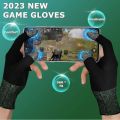 G1 Mobile Game PUBG Finger Gloves L1 R1 Gaming Accessories Sweatproof Breathable Anti-slip Touch Screen Silver Fiber Fingertips. 