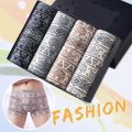 4pcs/set Mens Panties Seamless Printed Underpants Man Pack Shorts Boxers Underwear Mid-waist Male Fashion Boxer Large Size L-4XL. 