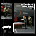 FEELLAB 1:64 Defeat Surrender Book Officer Soldiers Bow Male Miniature Doll Model Mini Sand Table Villain Garage Kits Ornaments. 