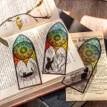 Panda Online 6PCS Helia's Daily Series PET Waterproof Bookmarks for Books Holder Share Book Markers Tab Decoration. 