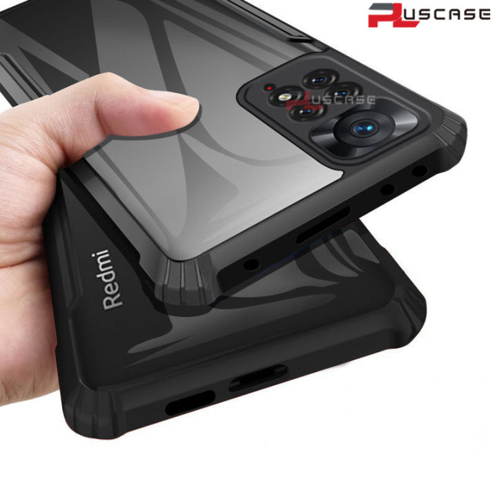 PlusCase for Xiaomi Redmi Note 11 Pro 4G / 5G Case Air Cushion Hard Clear Shockproof Back Cover