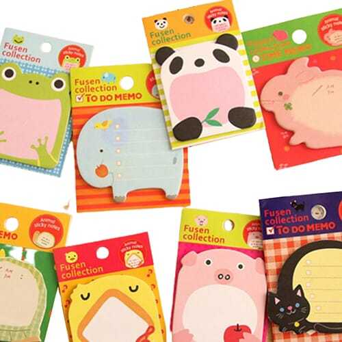 Cute Memo Pads Cartoon Animal Sticky Notes Creative Notepad Office ...