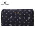 David Jones Paris women wallet pu leather female handbag small printing lady purse. 