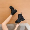 Martin Boots Fried Street Sweet Cool Thick Bottom White Women's Summer Mid-Calf Height Increasing Insole Smoke Pipe Thin 2024 Spring and Autumn Booties. 