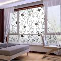 1/3 Rolls 45*100cm Window Glass Sticker Frosted Black Flower Pattern Waterproof UV Protector Matte Window Paster Films Frosted Decal. 