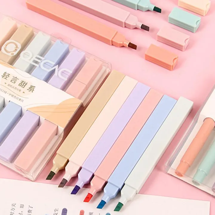 %E3%80%90Hot%E3%80%91%206%20Pcs/Set%20Brief%20Style%20Pale%20Color%20Highlighter%20Fluorescent%20Pen%20Art%20Markers%20Gift%20Stationery%20Highlighter%20Set%20Pastel%20Highlighters%20-%20Image%202